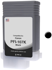 Compatible Canon PFI-107BK Black Ink Cartridge 6705B001 PFI 107 BK